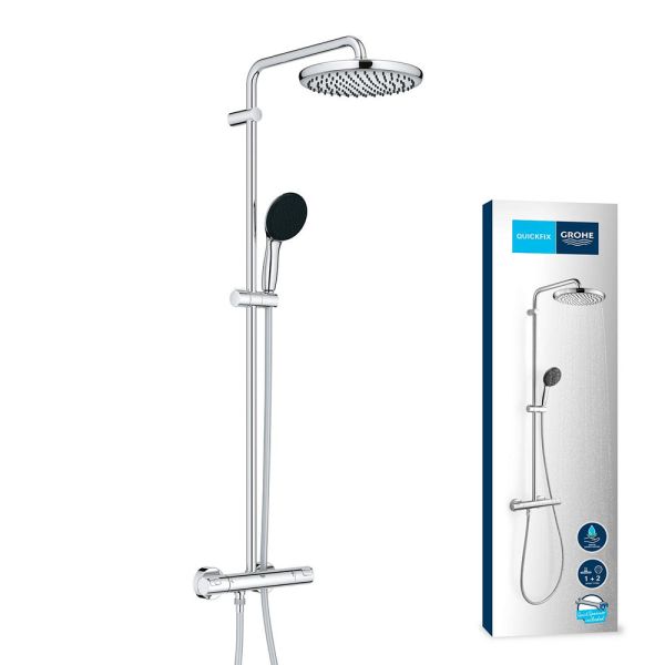 Grohe QuickFix Vitalio Start System 250 Duschsystem mit Thermostat, chrom