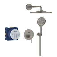 Grohe Essence Duschsystem Unterputz mit Rainshower Mono 310, hard garphite gebürstet 25287AL0