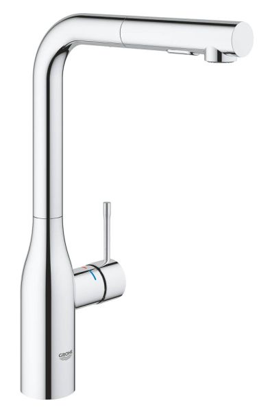 Grohe Essence Einhand-Spültischbatterie mit herausziehbarer Dual Spülbrause, chrom 30504000 