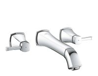 Vorschau: Grohe Grandera 3-Loch Waschtischarmatur L-Size Wandmontage, Ausladung 234mm, chrom 20623000