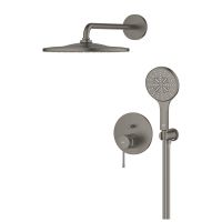 Vorschau: Grohe Essence Duschsystem Unterputz mit Rainshower Mono 310, hard garphite gebürstet