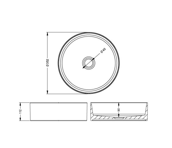 RIHO Porto Bowl Aufsatzbecken mit Unterschrank 100cm & LED-Spiegelschrank