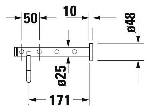 Duravit D-Code Handtuchablage wandhängend, 65cm, chrom 0099251000