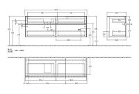 Vorschau: Villeroy&Boch Collaro Waschtischunterschrank 160cm für Aufsatzwaschtisch 4A331G links