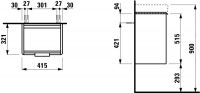 Vorschau: Laufen Base für Pro S Waschtischunterbau 42cm, 1 Tür rechts, passend zu Waschtisch 81596.1