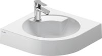 Vorschau: Duravit Architec Eck-Handwaschbecken halbrund 63,5x54cm, mit Hahnloch, ohne Überlauf, weiß 0448450000