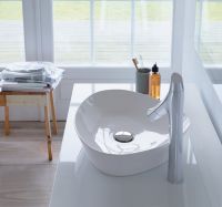 Vorschau: Duravit Cape Cod Aufsatzbecken 50x40,5cm trioval, ohne Überlauf, ohne Hahnloch, weiß 2339500000