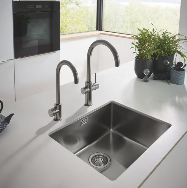 Grohe Red Mono C-Auslauf hard graphite gebürstet 30085AL1