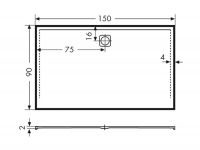 Vorschau: Polypex PLANO 150x90 Duschwanne 150x90x2cm