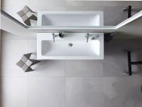 Vorschau: Duravit ME by Starck Waschtisch rechteckig 123x49cm, mit 2 Hahnlöchern, mit Überlauf, weiß 2361120024