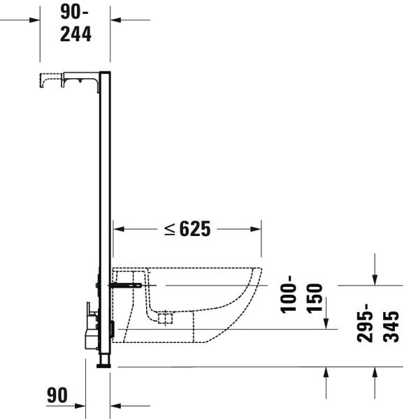 Duravit DuraSystem Installationselement für Bidet