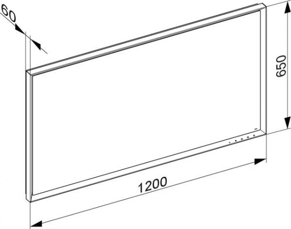 Keuco Royal Lumos Lichtspiegel DALI-steuerbar, silber-gebeizt-eloxiert, 120x65cm