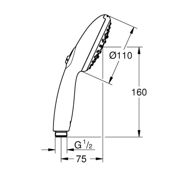 Grohe Tempesta 110 Handbrause 3-strahlig, chrom