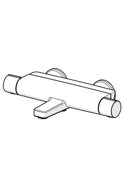 Hansa Hansaoptima Wannen- und Brause-Thermostat-Batterie, chrom