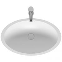 RIHO Solid Surface Avella Waschtisch oval 58x36cm, seidenmatt weiß