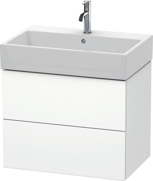 Duravit L-Cube Waschtischunterschrank wandhängend 68x46cm mit 2 Schubladen für Vero Air 235070, weiß, LC627601818