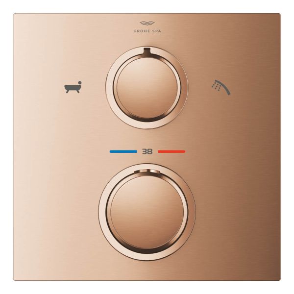 Grohe Allure Thermostat-Wannenbatterie mit integrierter 2-Wege-Umstellung