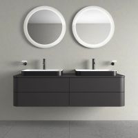 Duravit Happy D.2 Plus Waschtischunterschank für Aufsatzbecken 160x55cm graphit supermatt HP4974B8080