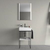 Vorschau: Duravit DuraSquare Waschtisch 50x47cm, ohne Überlauf, ohne Wondergliss, mit nicht verschließbarem Ablaufventil, weiß 2353500041