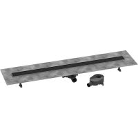 Vorschau: RainDrain Go Komplettset Duschrinne 120cm befliesbar für Standard-flache Installation, schwarz matt 56276670