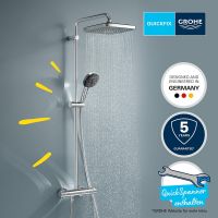 Grohe QuickFix Vitalio Comfort 250 Duschsystem mit Thermostat chrom 26697001 