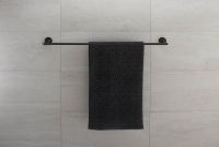 Vorschau: Duravit Starck T Badetuchhalter wandhängend, 80cm, schwarz matt 0099434600