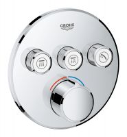 Grohe SmartControl Unterputzmischer mit 3 Absperrventilen, Fertigmontageset rund, chrom