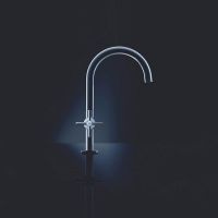 Vorschau: Grohe Atrio 2-Griff-Waschtischmischer L-Size mit Kreuzgriffen, Push-Open, wassersparend, chrom 21144000