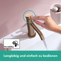 Vorschau: Hansgrohe Tecturis S Waschtischarmatur 110 CoolStart wassersparend+ mit Zugstange, brushed bronze