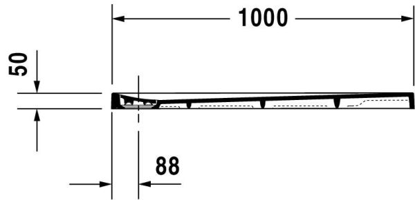 Duravit Stonetto Duschwanne rechteckig 100x100cm, Mineralguss