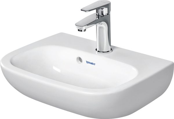 Duravit D-Code Handwaschbecken rechteckig 45x34cm, mit Hahnloch und Überlauf, weiß 0705450000