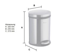 Vorschau: Smedbo Outline Lite Kosmetikeimer 6L, weiß