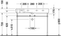 Vorschau: Duravit Vero Waschtisch rechteckig 105x49cm, mit 1 Hahnloch und Überlauf, WonderGliss, weiß 03291000001