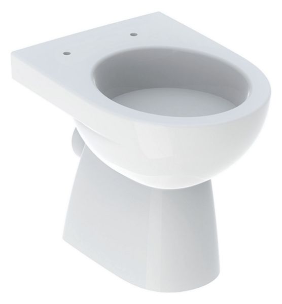 Geberit Renova Stand-WC Tiefspüler, Abgang horizontal, teilgeschlossene Form, weiß