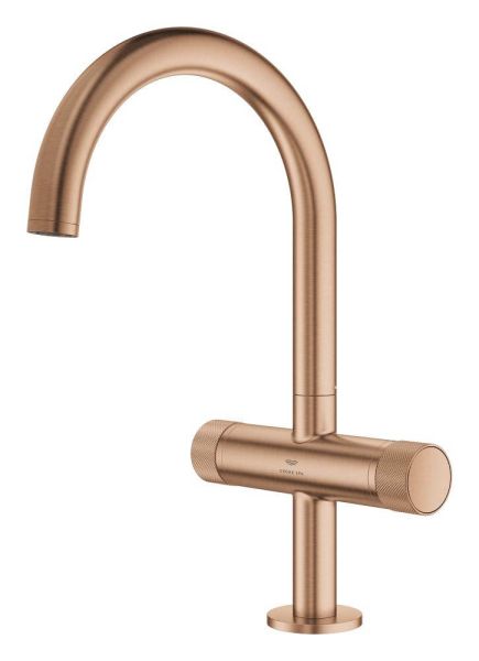 Grohe Atrio 2-Griff-Waschtischarmatur L-Size mit Push-Open, Knopfbetätigung