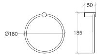 Vorschau: lineabeta PICOLA Handtuchring, chrom