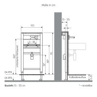 Vorschau: WimTec FIX WT W7 Waschtisch-Montageelement für Montage von WimTec Rohbauset W7