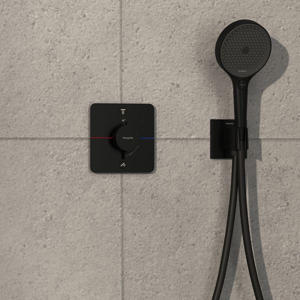 Hansgrohe ShowerSelect Comfort Q Thermostat Unterputz für 2 Verbraucher, schwarz matt