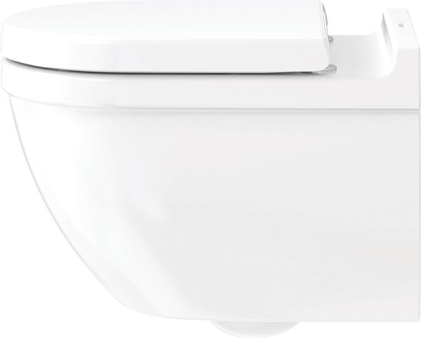 Duravit Starck 3 Wand-WC Set inkl. WC-Sitz mit Absenkautomatik, 54x37cm, oval, rimless, weiß 45270900A1