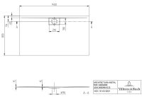 Vorschau: Villeroy&Boch Architectura MetalRim Duschwanne superflach 140x80cm, weiß UDA1480ARA215V-01