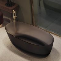 RIHO Solid Frosted Oval freistehende Badewanne 175x80x56,50cm B152002F01