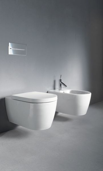 Duravit ME by Starck Wand-WC rimless Set mit SoftClose WC-Sitz, weiß 45290900A1