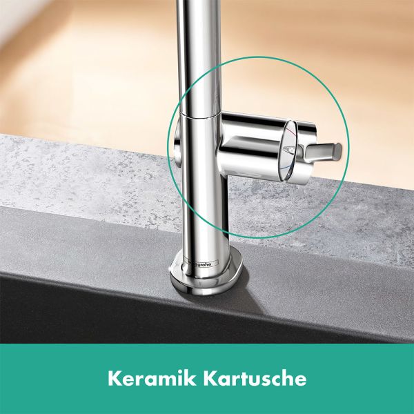 Hansgrohe Talis M54 Einhebel-Küchenmischer 270 mit Ausziehauslauf, Niederdruck, 1jet