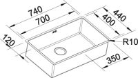 Vorschau: Blanco Claron 700-IF Edelstahlspüle ohne Ablauffernbedienung, dark steel