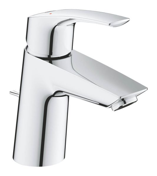 Grohe Eurosmart Waschtischbatterie S-Size mit Ablaufgarnitur, Energie-Spar-Funktion, chrom