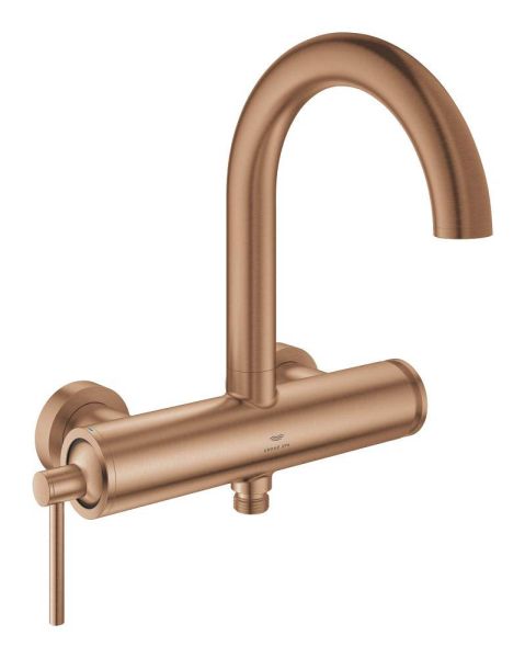 Grohe Atrio Wannenarmatur mit C-Auslauf, 2 Verbraucher, warm sunset gebürstet 24367DL0