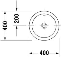 Vorschau: Duravit Architec Einbauwaschtisch rund Ø40cm, mit Überlauf, ohne Hahnloch, weiß 0318400000