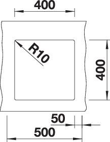 Blanco SILGRANIT® Subline 400-U Küchenspüle ohne Ablauffernbedienung