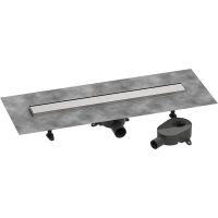 RainDrain Go Komplettset Duschrinne 70cm befliesbar für Standard-flache Installation, edelstahl gebürstet 56272800