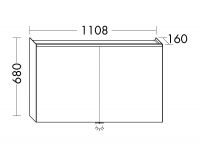 Vorschau: Burgbad Iveo Spiegelschrank mit horizontaler LED-Beleuchtung, Waschtischbeleuchtung, 110,8x68cm